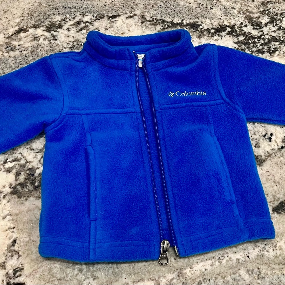 Baby Columbia Vibrant Blue Fleece Jacket 3-6 Months
